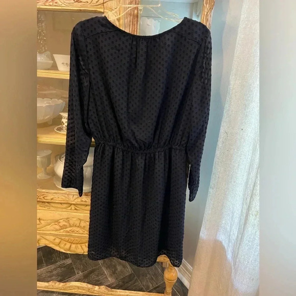 J. Crew Womens Navy Blue Dot Tulip Hem Dress Size 4 - Picture 6 of 7